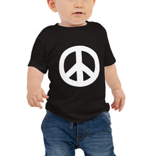 将图片加载到图库查看器,Baby Jersey Short Sleeve Tee with Peace Symbol