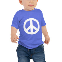 将图片加载到图库查看器,Baby Jersey Short Sleeve Tee with Peace Symbol