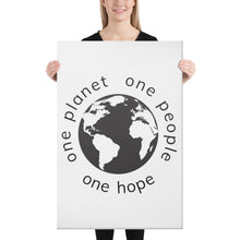 将图片加载到图库查看器,Canvas Print with Earth and Globe Tagline