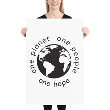 将图片加载到图库查看器,Poster with Earth and Globe Tagline