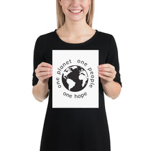 将图片加载到图库查看器,Poster with Earth and Globe Tagline