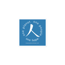 Charger l'image dans la galerie, Bubble-free Sticker with Humankind Symbol and One People Tagline