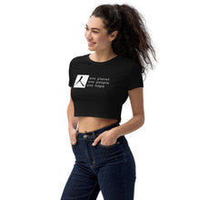 Charger l'image dans la galerie, Organic Crop Top with Box Logo and Tagline