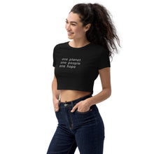 Load image into Gallery viewer, Organic Crop Top with Six Words