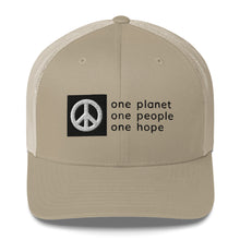Load image into Gallery viewer, Structured, Mesh-Back Cap with Box Logo and Peace Symbol