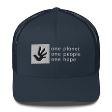 Load image into Gallery viewer, Structured, Mesh-Back Cap with Box Logo and Human Rights Symbol
