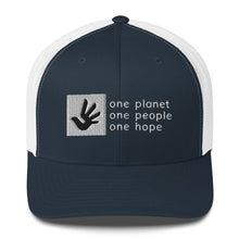 Load image into Gallery viewer, Structured, Mesh-Back Cap with Box Logo and Human Rights Symbol