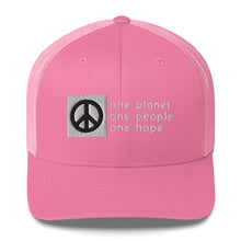 Load image into Gallery viewer, Structured, Mesh-Back Cap with Box Logo and Peace Symbol