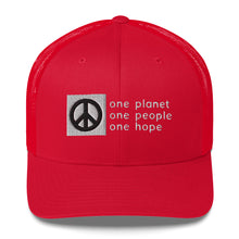 Load image into Gallery viewer, Structured, Mesh-Back Cap with Box Logo and Peace Symbol