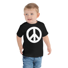 将图片加载到图库查看器,Toddler Short Sleeve Tee with Peace Symbol