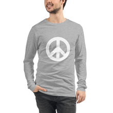 Charger l'image dans la galerie, Unisex Long Sleeve Tee with Peace Symbol
