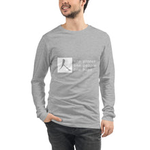 将图片加载到图库查看器,Unisex Long Sleeve Tee with Box Logo and Tagline
