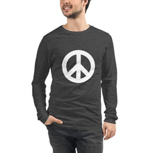 Charger l'image dans la galerie, Unisex Long Sleeve Tee with Peace Symbol