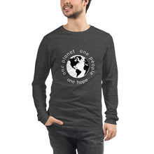 Load image into Gallery viewer, Unisex Long Sleeve Tee with Earth and Globe Tagline
