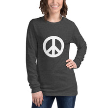 Load image into Gallery viewer, Unisex Long Sleeve Tee with Peace Symbol