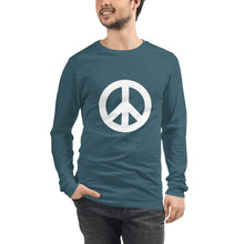 Charger l'image dans la galerie, Unisex Long Sleeve Tee with Peace Symbol