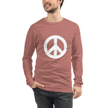 Charger l'image dans la galerie, Unisex Long Sleeve Tee with Peace Symbol