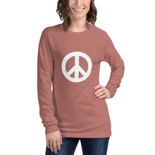 Load image into Gallery viewer, Unisex Long Sleeve Tee with Peace Symbol