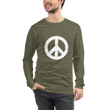 Charger l'image dans la galerie, Unisex Long Sleeve Tee with Peace Symbol