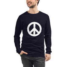 Charger l'image dans la galerie, Unisex Long Sleeve Tee with Peace Symbol