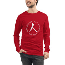 Charger l'image dans la galerie, Unisex Long Sleeve Tee with Humankind Symbol and Globe Tagline
