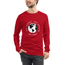 Load image into Gallery viewer, Unisex Long Sleeve Tee with Earth and Globe Tagline