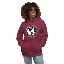 Load image into Gallery viewer, Unisex Hoodie with Earth and Globe Tagline