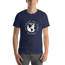 Charger l'image dans la galerie, Short-Sleeve T-Shirt with Earth and Globe Tagline