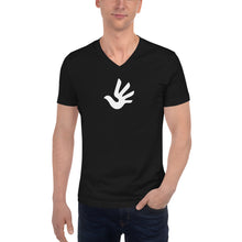 गैलरी व्यूवर में इमेज लोड करें, Short Sleeve V-Neck T-Shirt with Human Rights Symbol