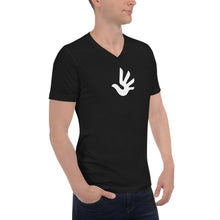 गैलरी व्यूवर में इमेज लोड करें, Short Sleeve V-Neck T-Shirt with Human Rights Symbol
