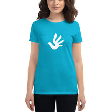Cargar imagen en el visor de la galería, Women's short sleeve T-shirt with Human Rights Symbol