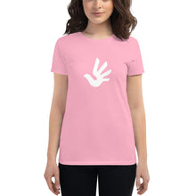 Cargar imagen en el visor de la galería, Women's short sleeve T-shirt with Human Rights Symbol