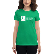 Cargar imagen en el visor de la galería, Women's short sleeve T-shirt with Box Logo and Tagline