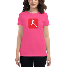 Load image into Gallery viewer, Women's short sleeve T-shirt with Red Hanko Chop