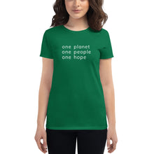 Cargar imagen en el visor de la galería, Women's short sleeve T-shirt with Six Words
