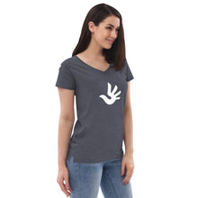 Load image into Gallery viewer, Women’s Recycled V-neck with Human Rights Symbol