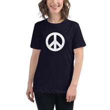 Load image into Gallery viewer, Women's Relaxed T-Shirt with Peace Symbol