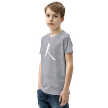 Load image into Gallery viewer, Youth Short Sleeve T-Shirt with White Humankind Symbol