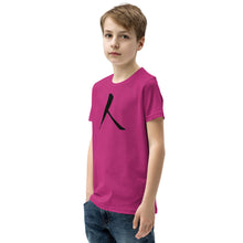 Load image into Gallery viewer, Youth Short Sleeve T-Shirt with Black Humankind Symbol