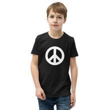 Load image into Gallery viewer, Youth Short Sleeve T-Shirt with Peace Symbol