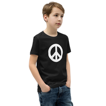 Load image into Gallery viewer, Youth Short Sleeve T-Shirt with Peace Symbol