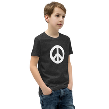 Load image into Gallery viewer, Youth Short Sleeve T-Shirt with Peace Symbol