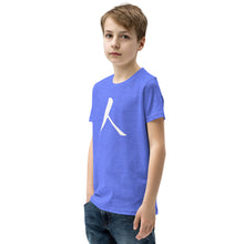 Load image into Gallery viewer, Youth Short Sleeve T-Shirt with White Humankind Symbol