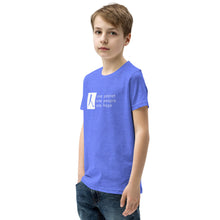 Load image into Gallery viewer, Youth Short Sleeve T-Shirt with Box Logo and Tagline