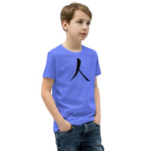 Load image into Gallery viewer, Youth Short Sleeve T-Shirt with Black Humankind Symbol