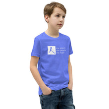 Load image into Gallery viewer, Youth Short Sleeve T-Shirt with Box Logo and Tagline