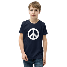 Load image into Gallery viewer, Youth Short Sleeve T-Shirt with Peace Symbol