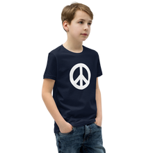 Load image into Gallery viewer, Youth Short Sleeve T-Shirt with Peace Symbol