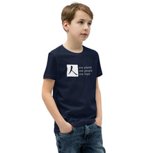 Load image into Gallery viewer, Youth Short Sleeve T-Shirt with Box Logo and Tagline