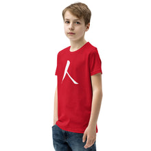 Load image into Gallery viewer, Youth Short Sleeve T-Shirt with White Humankind Symbol